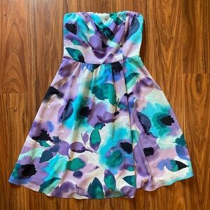 The Limited floral strapless Dress